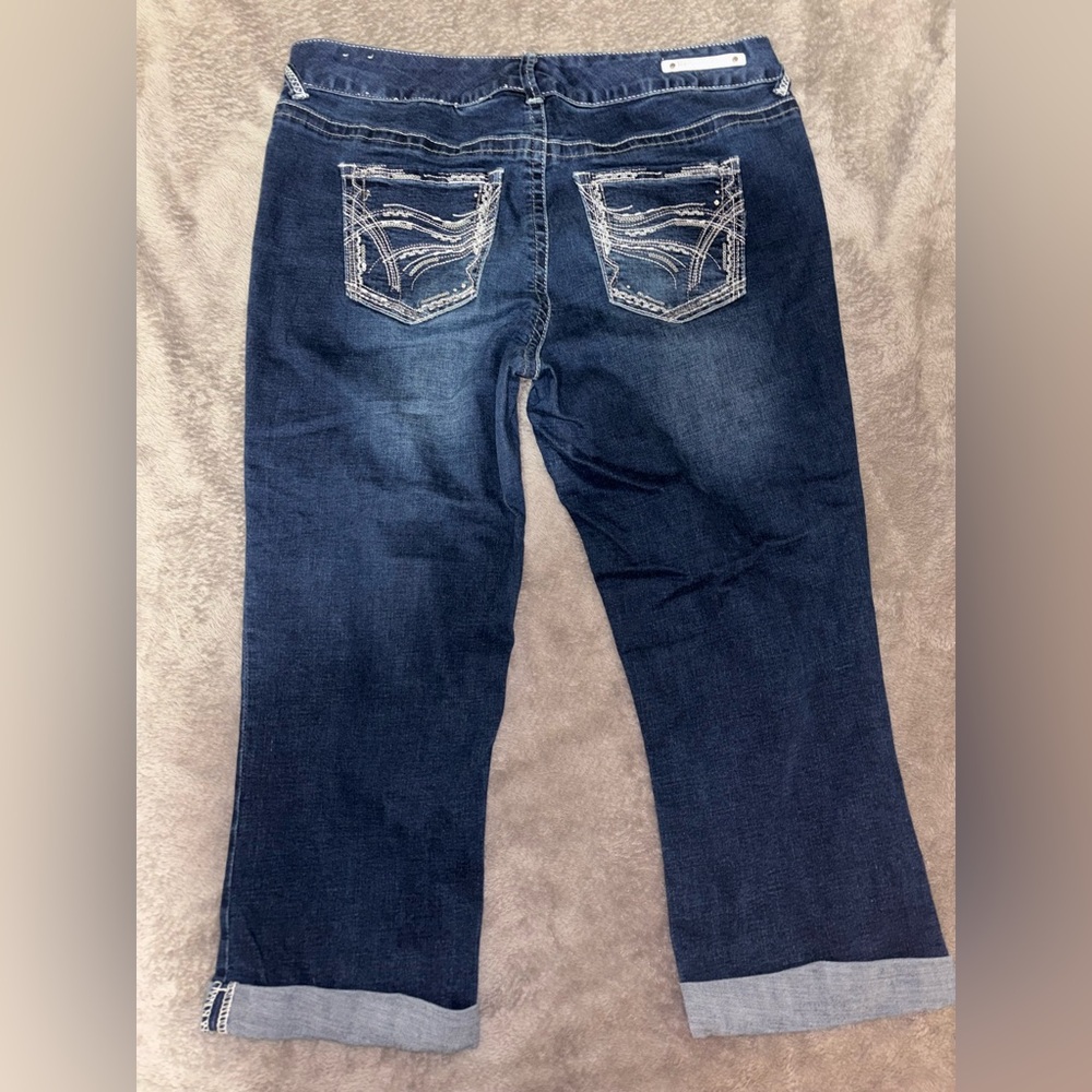 Rhythm in Blues Women's Straight Jeans Blue Embroidered jeans size 10